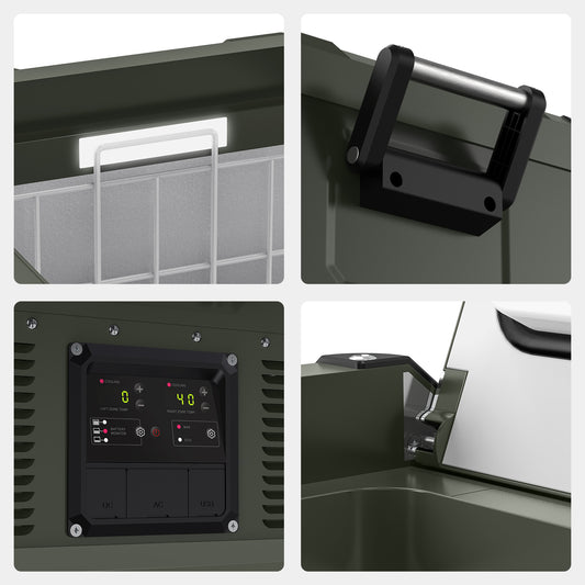 Load image into Gallery viewer, VL75ProD Olive 12V Heavy Duty Fridge Freezer | ICECO | 75 LT
