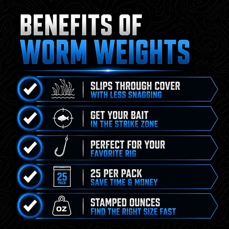 Load image into Gallery viewer, Reaction Tackle Lead Worm Weights (25 pack)