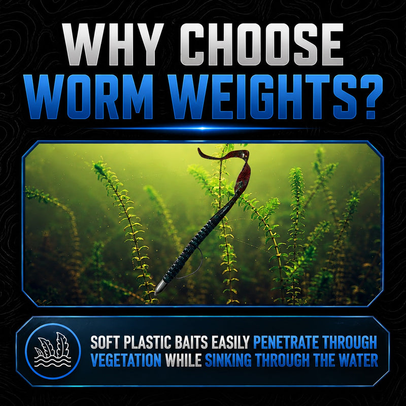 Load image into Gallery viewer, Reaction Tackle Lead Worm Weights (25 pack)