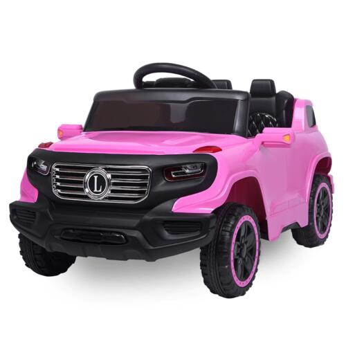 Leadzm 6V Electric Ride-On Truck for Kids with Remote Control, LED Lights, and Seat Belt