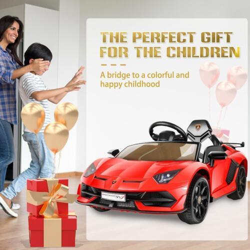 Licensed Lamborghini Aventador Electric Ride-On Car for Kids with Remote Control - 12V