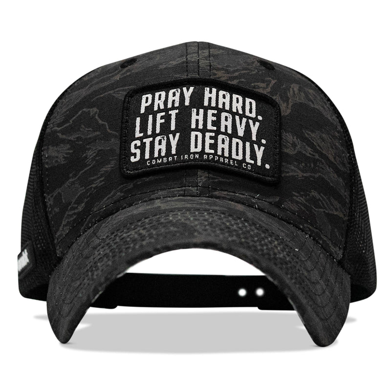 Load image into Gallery viewer, Pray Hard. Lift Heavy. Stay Deadly. Patch Original Ripstop Snapback Hat