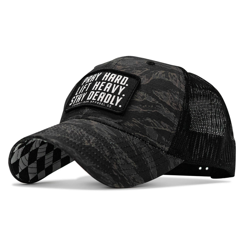 Load image into Gallery viewer, Pray Hard. Lift Heavy. Stay Deadly. Patch Original Ripstop Snapback Hat