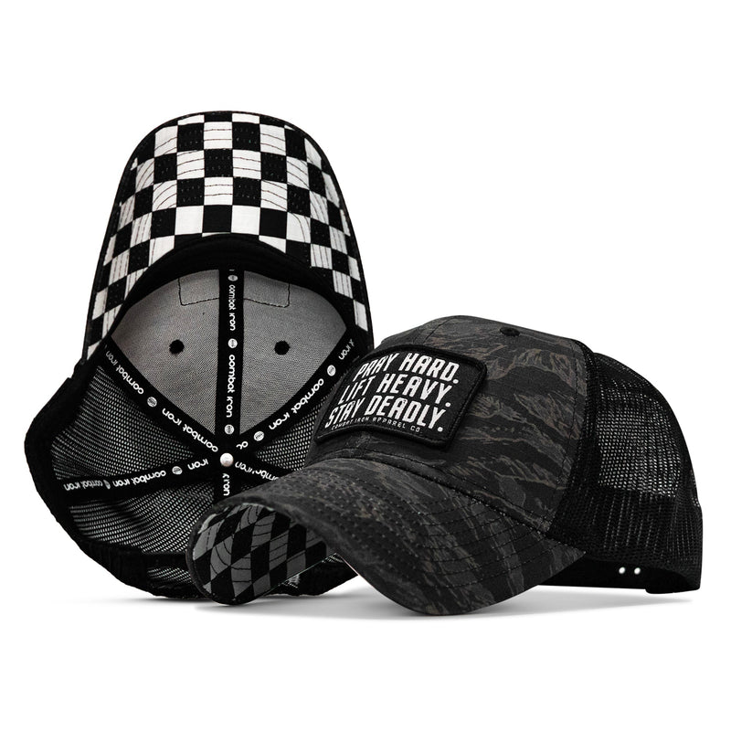 Load image into Gallery viewer, Pray Hard. Lift Heavy. Stay Deadly. Patch Original Ripstop Snapback Hat