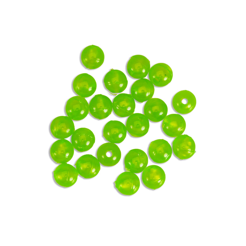 Load image into Gallery viewer, Clear Slime Green 6MM Beads (20pack)