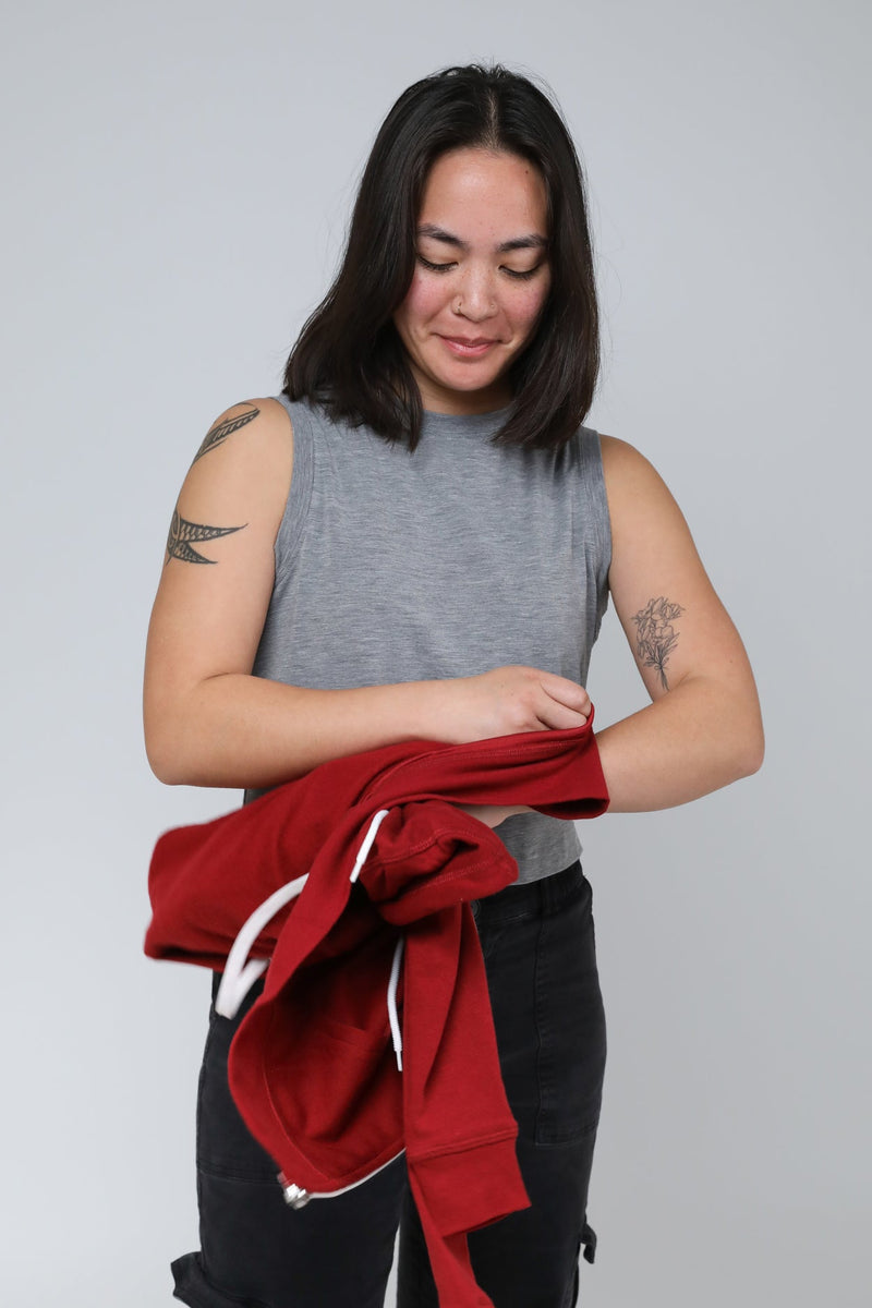 Load image into Gallery viewer, Women's Hero Hoodie Lite (Crimson Cherry)