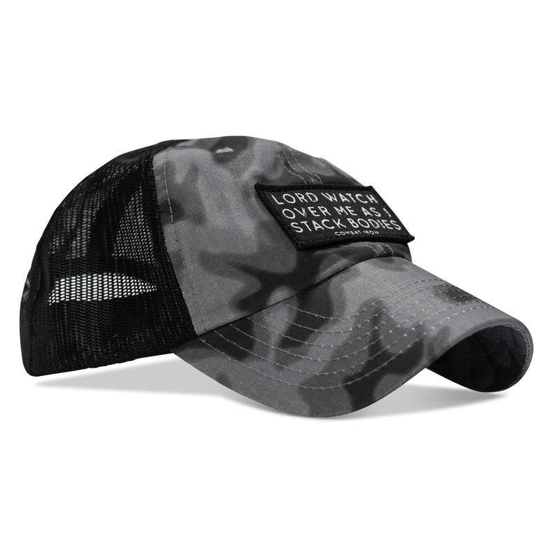 Load image into Gallery viewer, Lord Watch Over Me As I Stack Bodies Patch Tactical Ripstop Mesh Snapback Hat