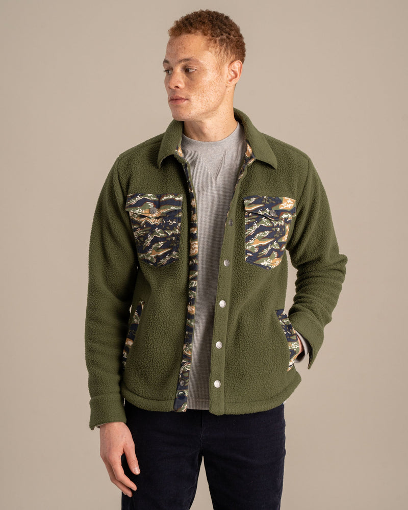 Load image into Gallery viewer, Recycled Sherpa Shirt Jacket
