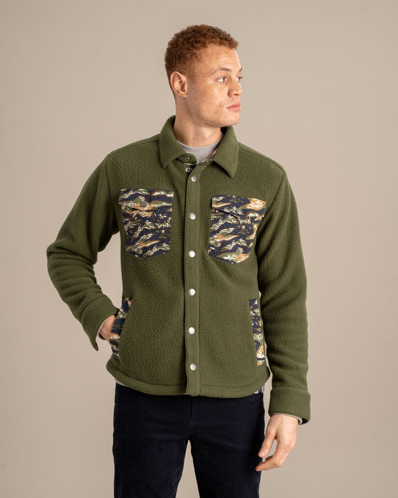 Load image into Gallery viewer, Recycled Sherpa Shirt Jacket