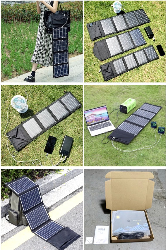 Load image into Gallery viewer, 40W Monocrystalline Folding Solar Panel
