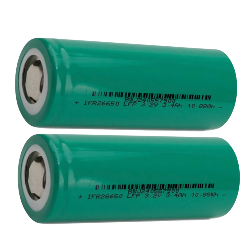 Load image into Gallery viewer, 26650 LiFePO4 Battery Cell 3.2V 3400mAh | IFR26650 LFP Rechargeable Cell