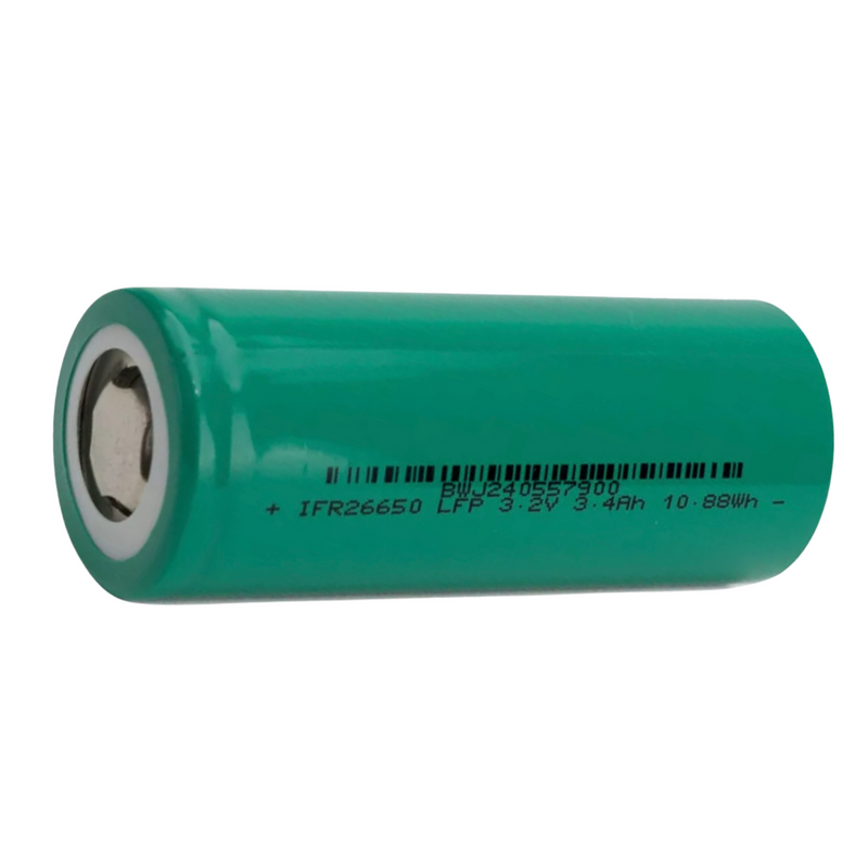 Load image into Gallery viewer, 26650 LiFePO4 Battery Cell 3.2V 3400mAh | IFR26650 LFP Rechargeable Cell