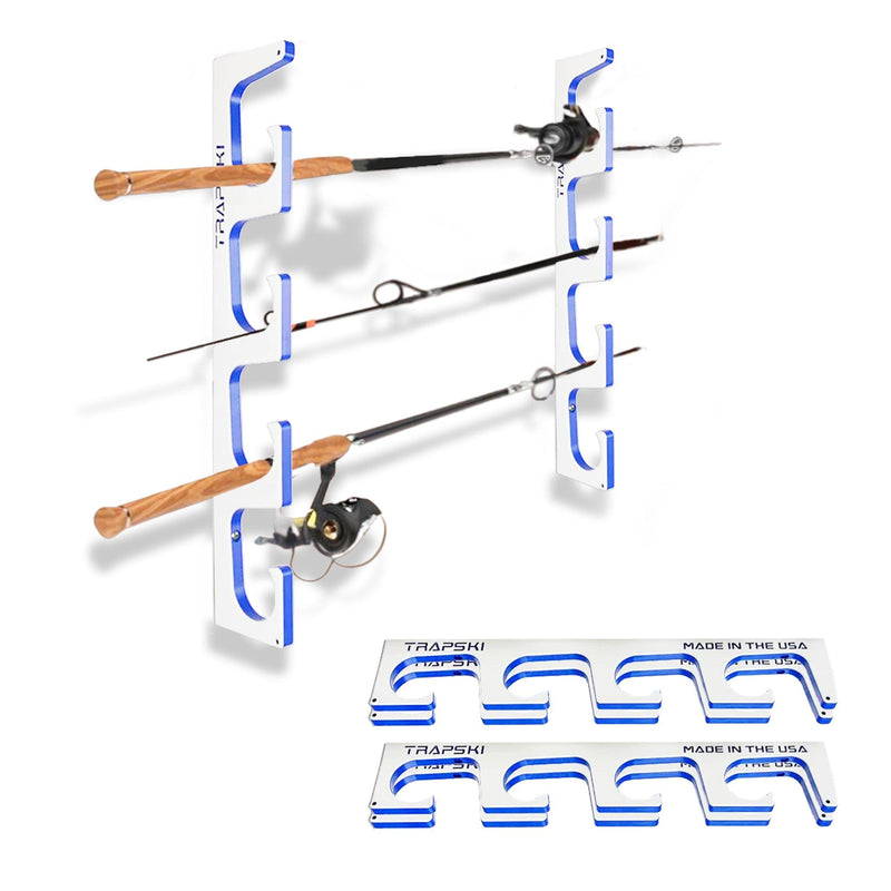 Load image into Gallery viewer, Made in the USA Premium Fishing Rod Racks | Wall or Ceiling or Boat Mounted