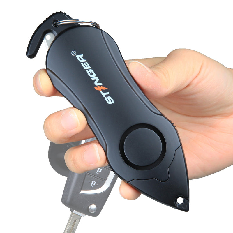 Load image into Gallery viewer, Personal Alarm Keychain Safety Emergency Tool (Black)