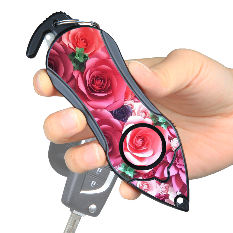 Load image into Gallery viewer, Personal Alarm Keychain Safety Emergency Tool (Pink Rose)