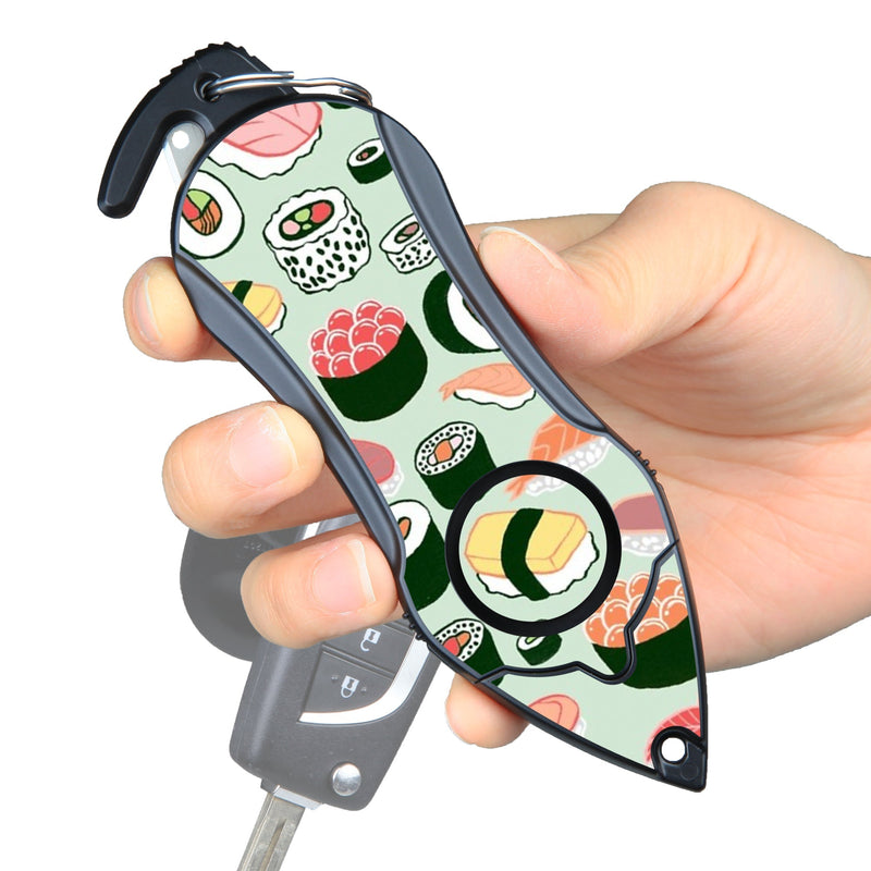 Load image into Gallery viewer, Personal Alarm Keychain Safety Emergency Tool (Sushi)