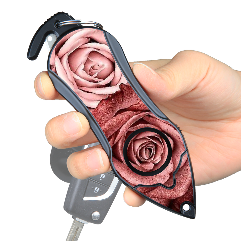 Load image into Gallery viewer, Personal Alarm Keychain Safety Emergency Tool (Twin Rose)