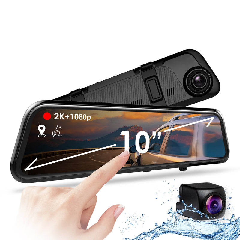 Load image into Gallery viewer, Rexing M1 Pro 2K Dual Mirror Dash Cam 1440p (Front) + 1080p (Rear)