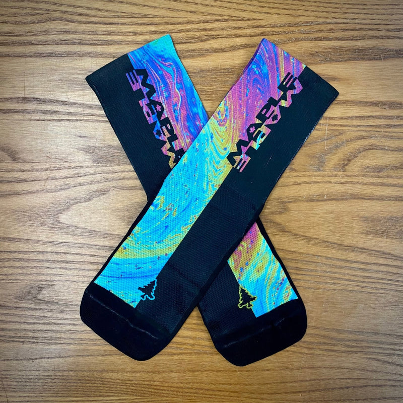 Load image into Gallery viewer, Maple Flip SUB6 6" Socks - Oil Slick