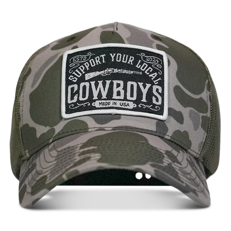 Load image into Gallery viewer, Support Your Local Cowboys Patch Snapback Hat