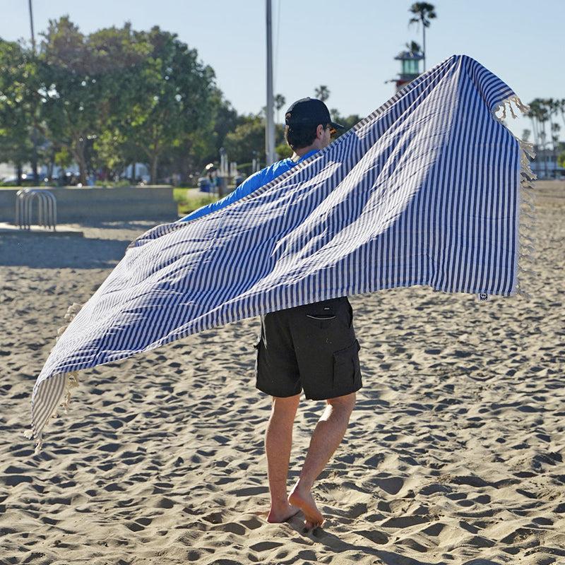 Load image into Gallery viewer, Mediterranean - OVERSIZED Turkish Beach Towel Blanket