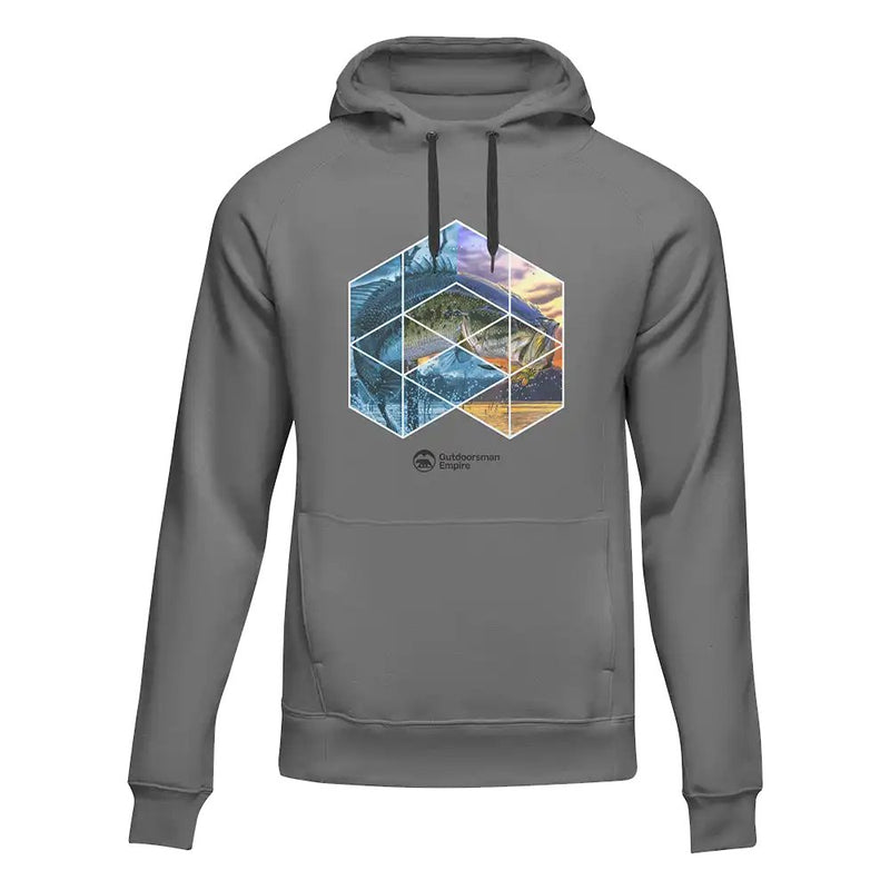 Load image into Gallery viewer, Fishing Geometry' Unisex Hoodie