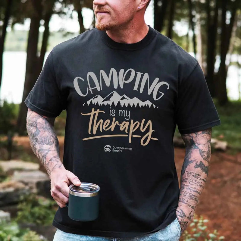 Load image into Gallery viewer, Camping Is My Therapy Man T-Shirt