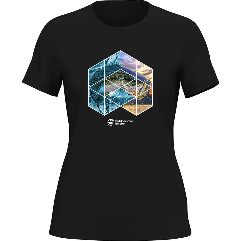Load image into Gallery viewer, Fishing Geometry T-Shirt for Women