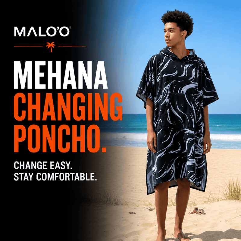 Load image into Gallery viewer, Mehana Changing Poncho – Quick-Dry Surf Poncho & Hooded Towel for Beach & Water Adventures