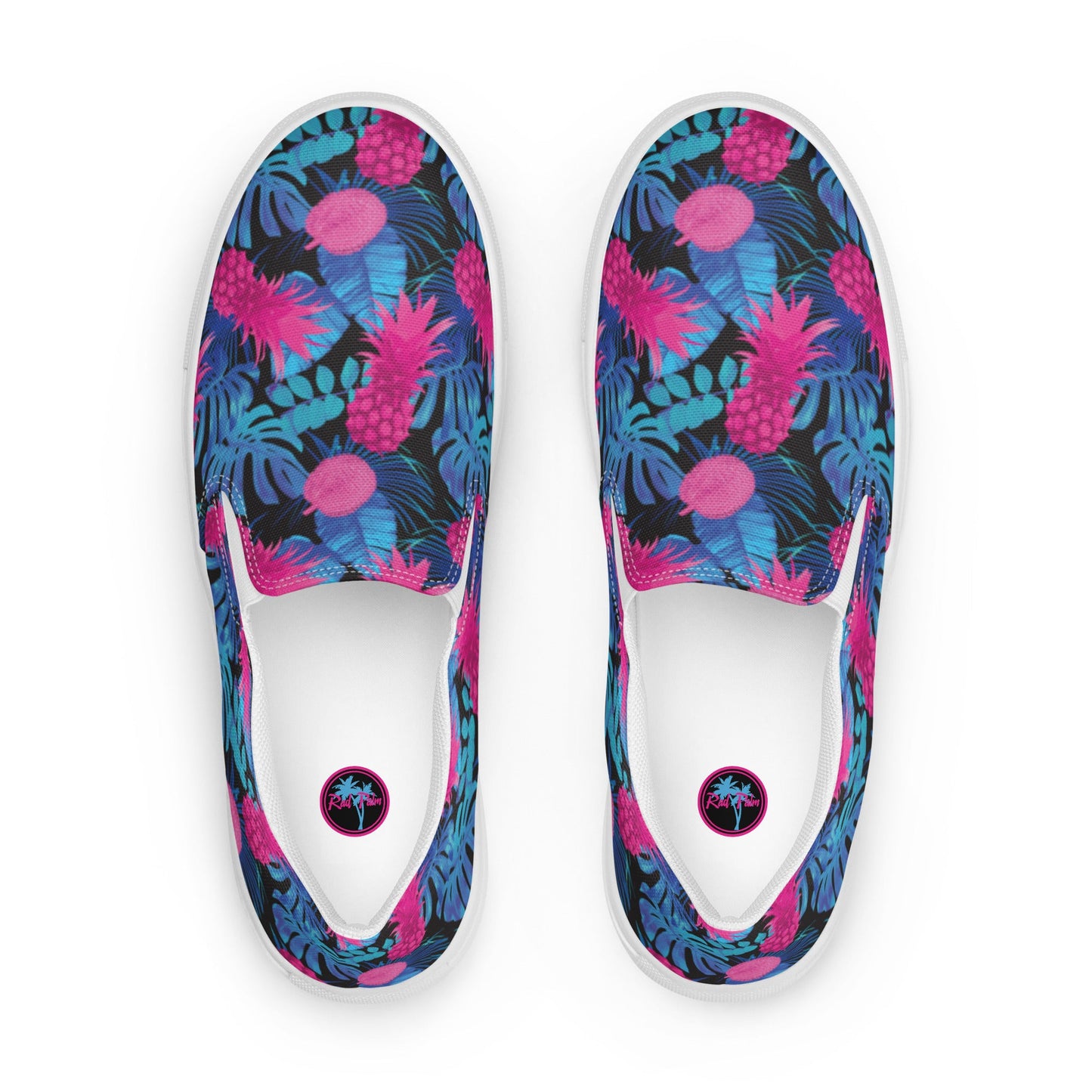 Rad Palm Pineapple Express Men’s Slip On Canvas Shoes
