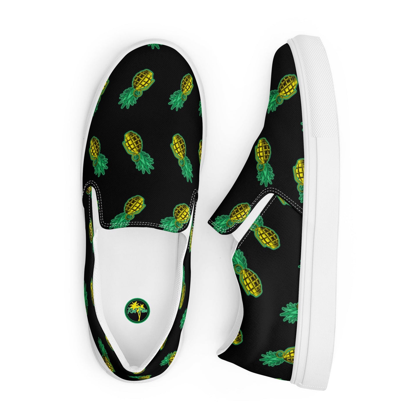 Rad Palm Pineapple Death Men’s Slip-On Canvas Shoes