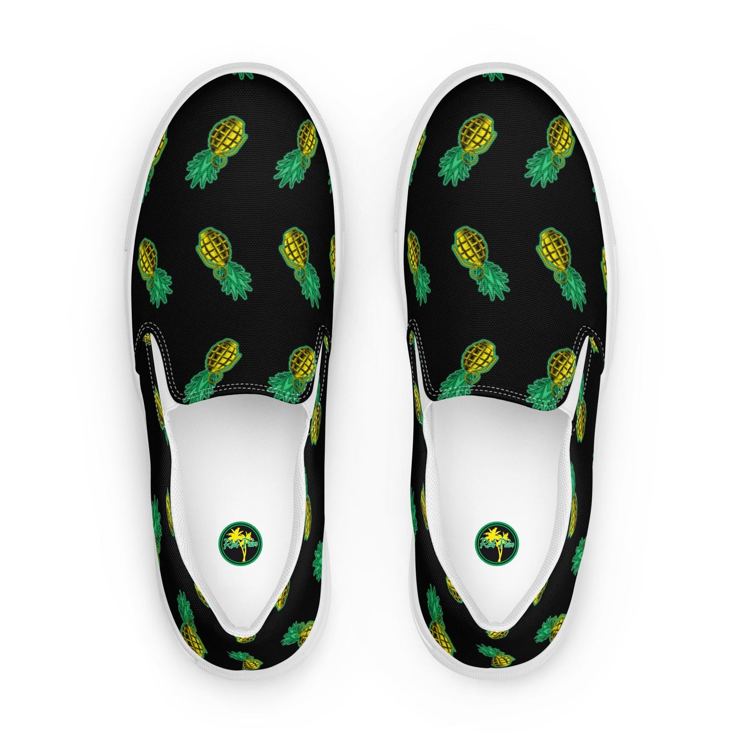 Rad Palm Pineapple Death Men’s Slip-On Canvas Shoes