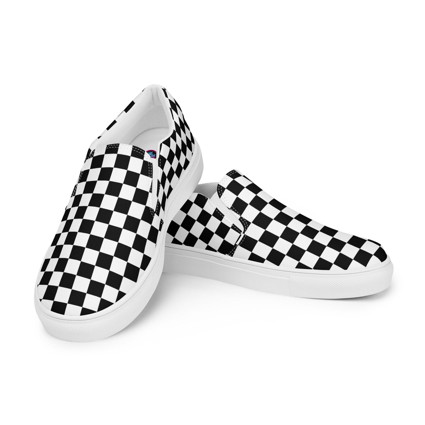 Checkered Men’s Slip-On Canvas Shoes