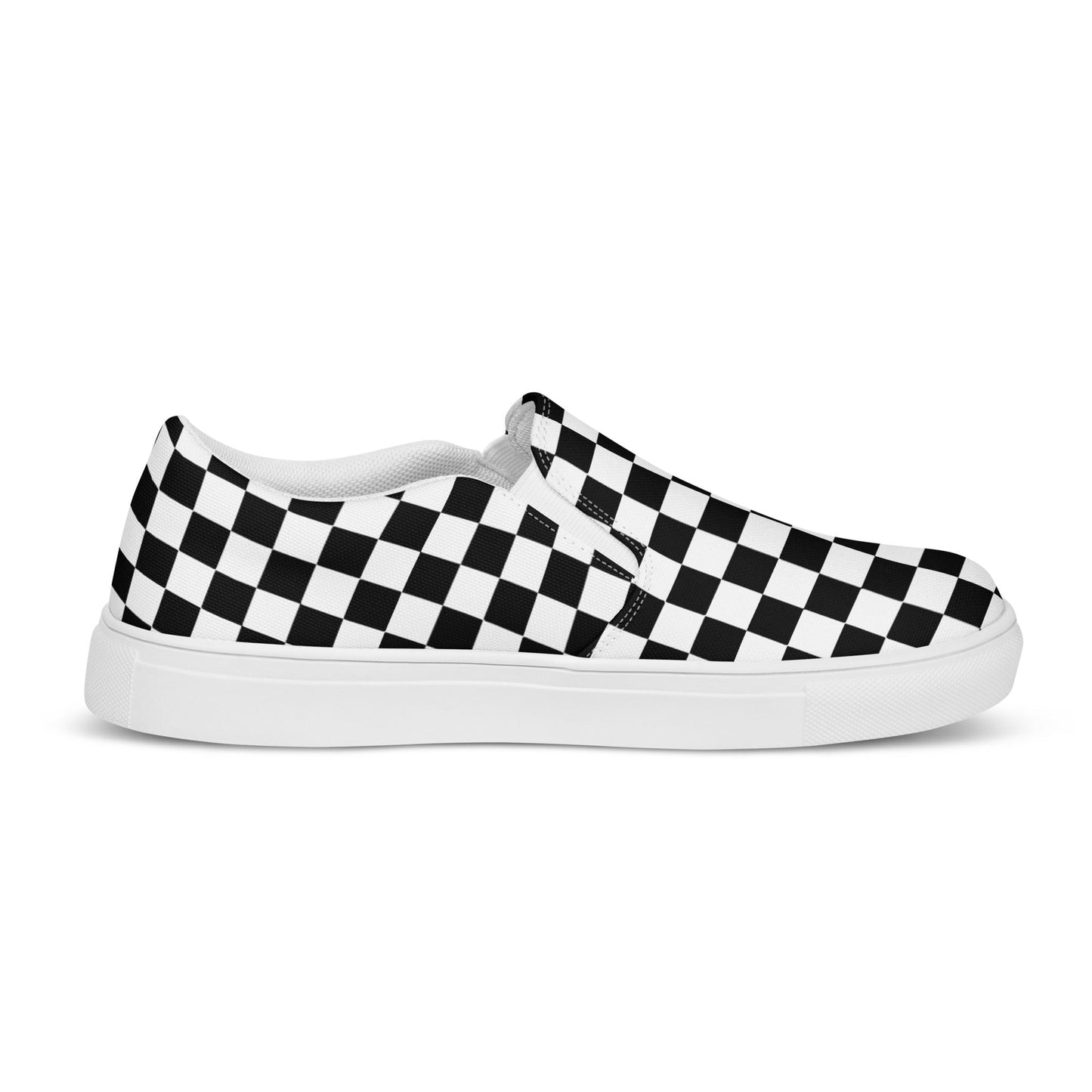 Checkered Men’s Slip-On Canvas Shoes