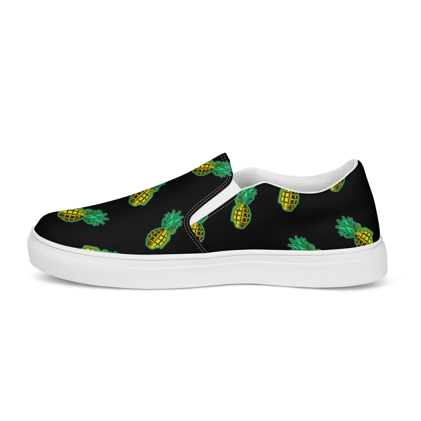 Rad Palm Pineapple Death Men’s Slip-On Canvas Shoes