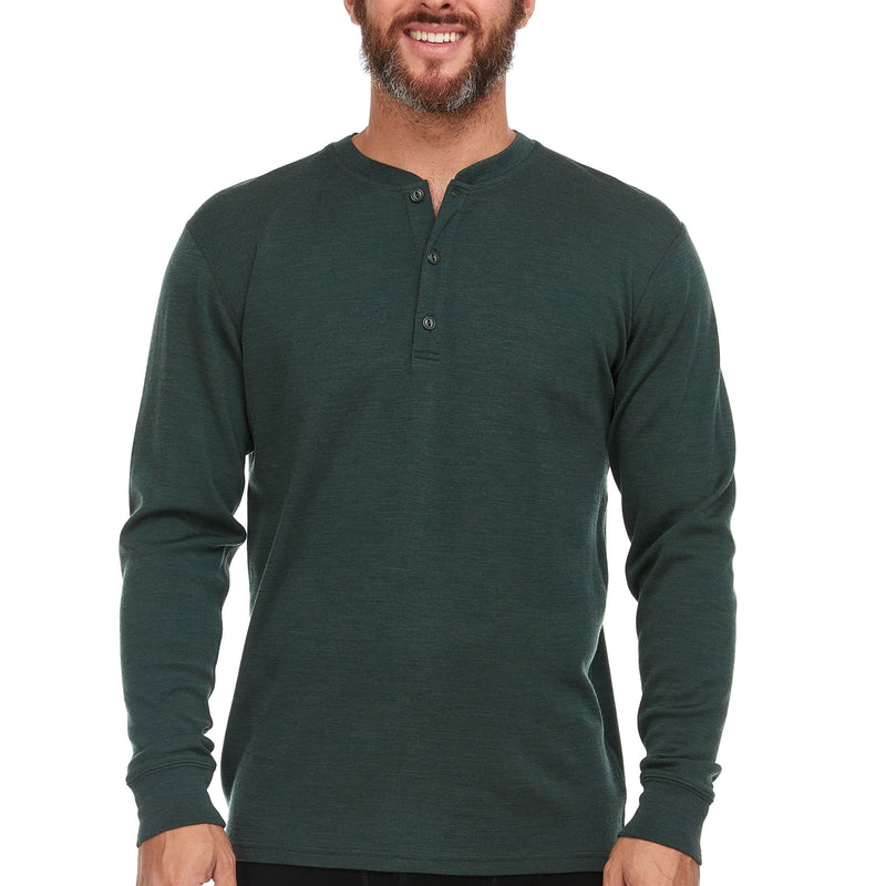 Load image into Gallery viewer, Men's Midweight Merino Wool Henley | 100% Merino Wool