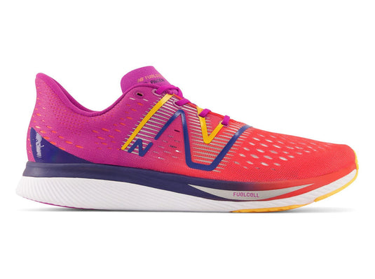 Women's New Balance FuelCell SuperComp Pacer, Electric Red/Magenta Pop, 8 D Wide - Skoutley Outdoors LLC