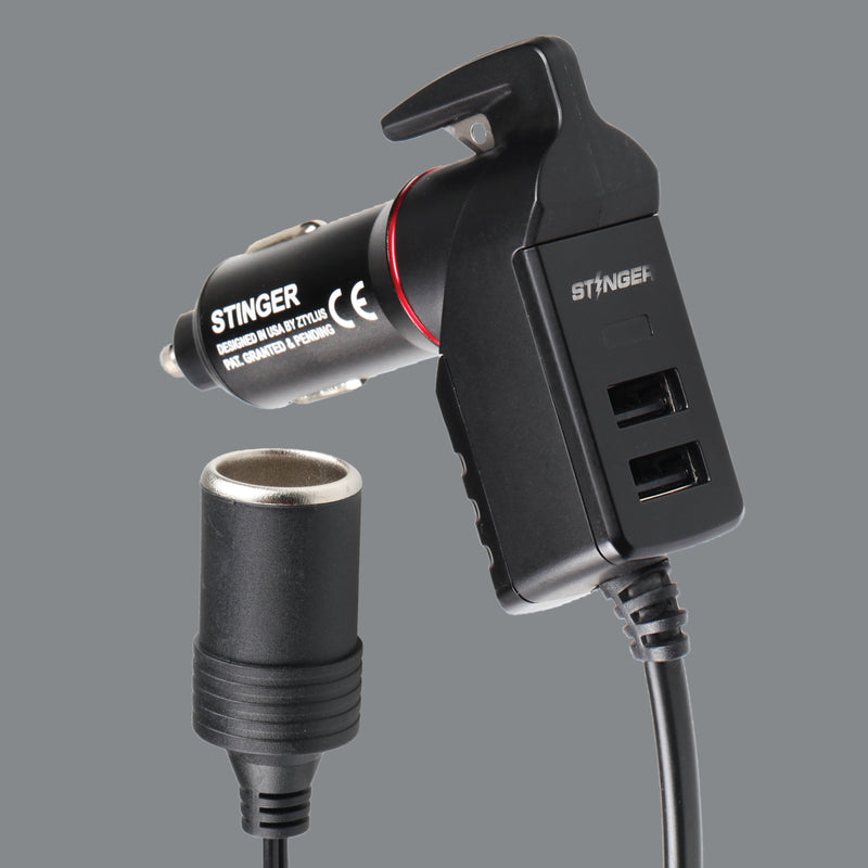 Load image into Gallery viewer, USB Car Charger Emergency Tool With Single Cigarette Lighter Connection
