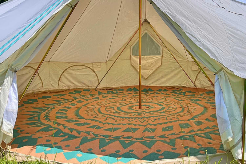 Load image into Gallery viewer, Boho Style Bell Tent Floor Matting Cover | 16' (5M)