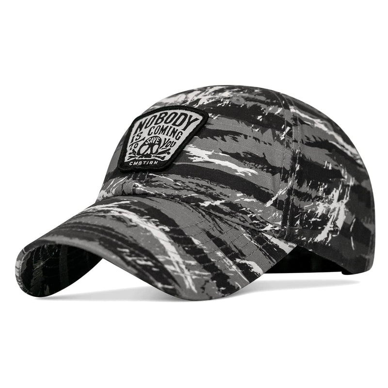 Load image into Gallery viewer, Nobody Is Coming To Save You Skull Patch Ripstop Snapback