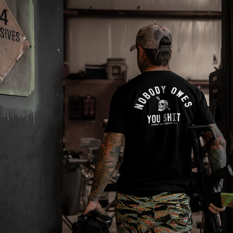 Load image into Gallery viewer, Nobody Owes You Shit Skull Men's T-Shirt