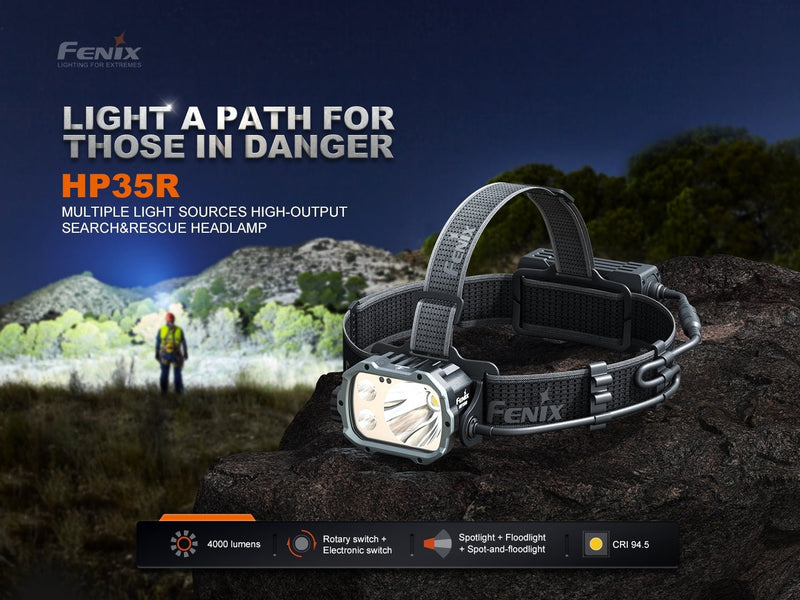 Load image into Gallery viewer, Fenix HP35R Search and Rescue Headlamp