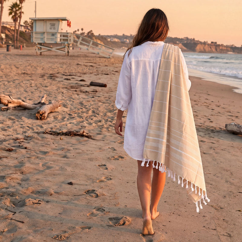 Load image into Gallery viewer, Ocean - OVERSIZED Turkish Beach Towel Blanket
