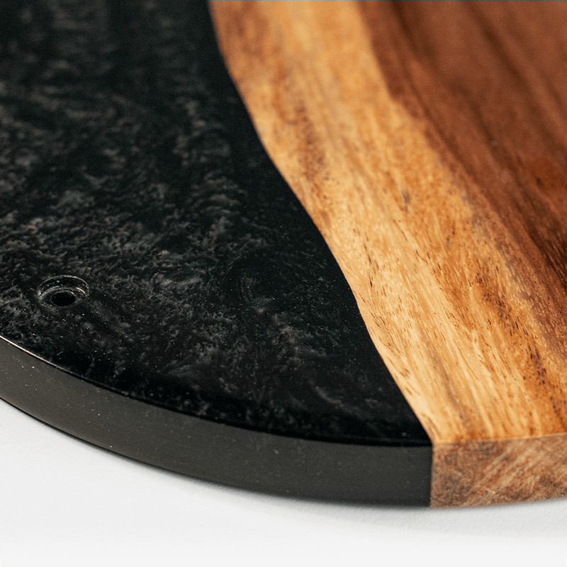 Load image into Gallery viewer, One of a Kind Black Epoxy Resin Live-Edge Wood Hook and Ring Toss Game