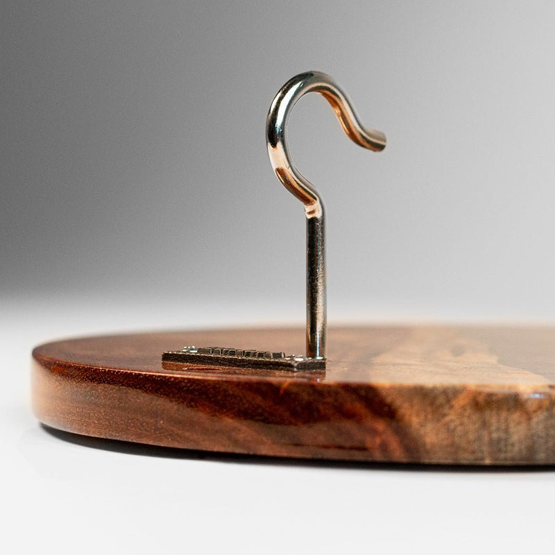 Load image into Gallery viewer, One of a Kind Gray Stone Epoxy Resin Live-Edge Wood Hook and Ring Toss Game