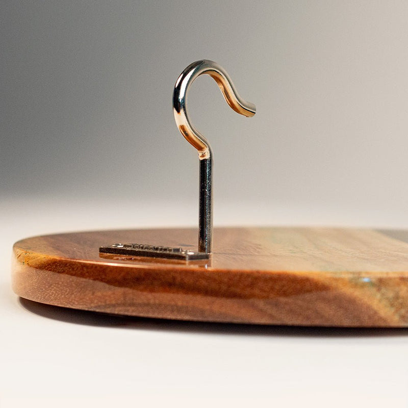 Load image into Gallery viewer, One of a Kind Green Pearl Epoxy Resin Live-Edge Wood Hook and Ring Toss Game
