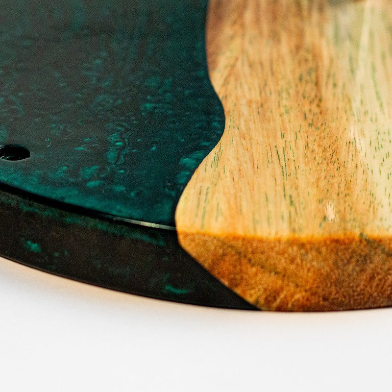 Load image into Gallery viewer, One of a Kind Green Pearl Epoxy Resin Live-Edge Wood Hook and Ring Toss Game