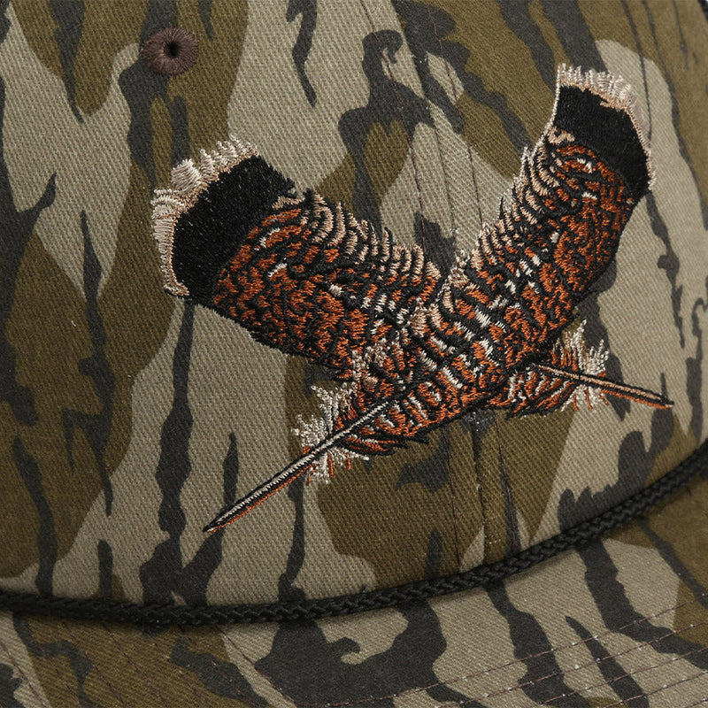Load image into Gallery viewer, Mossy Oak Bottomland Turkey Feather Meshback Cap