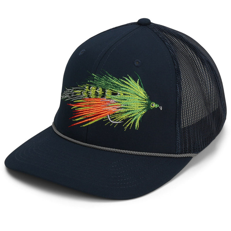 Load image into Gallery viewer, Fire Tiger Streamer Fly Fishing Mesh Back Rope Cap