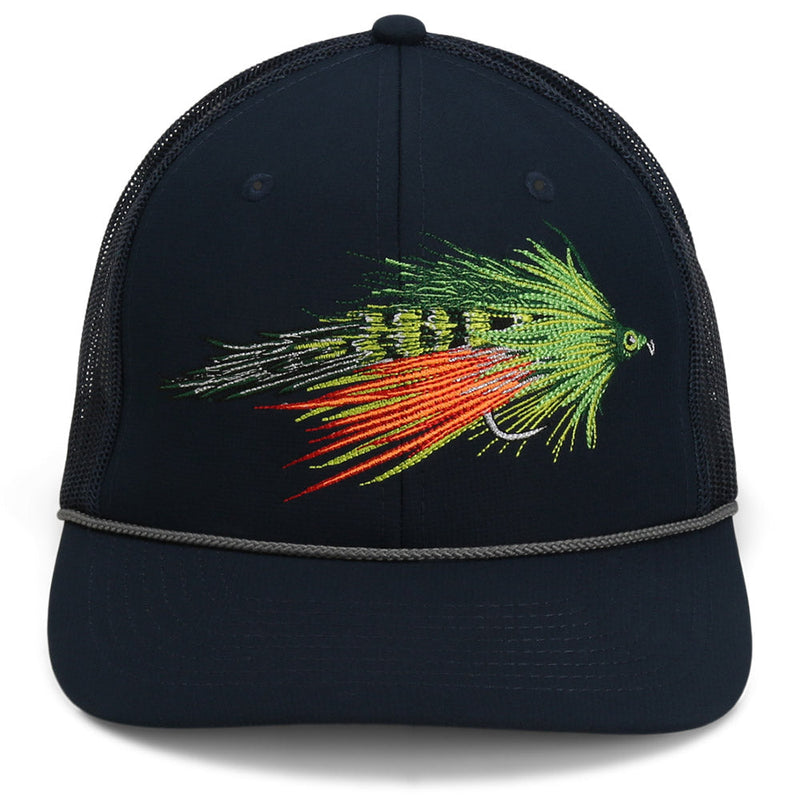 Load image into Gallery viewer, Fire Tiger Streamer Fly Fishing Mesh Back Rope Cap